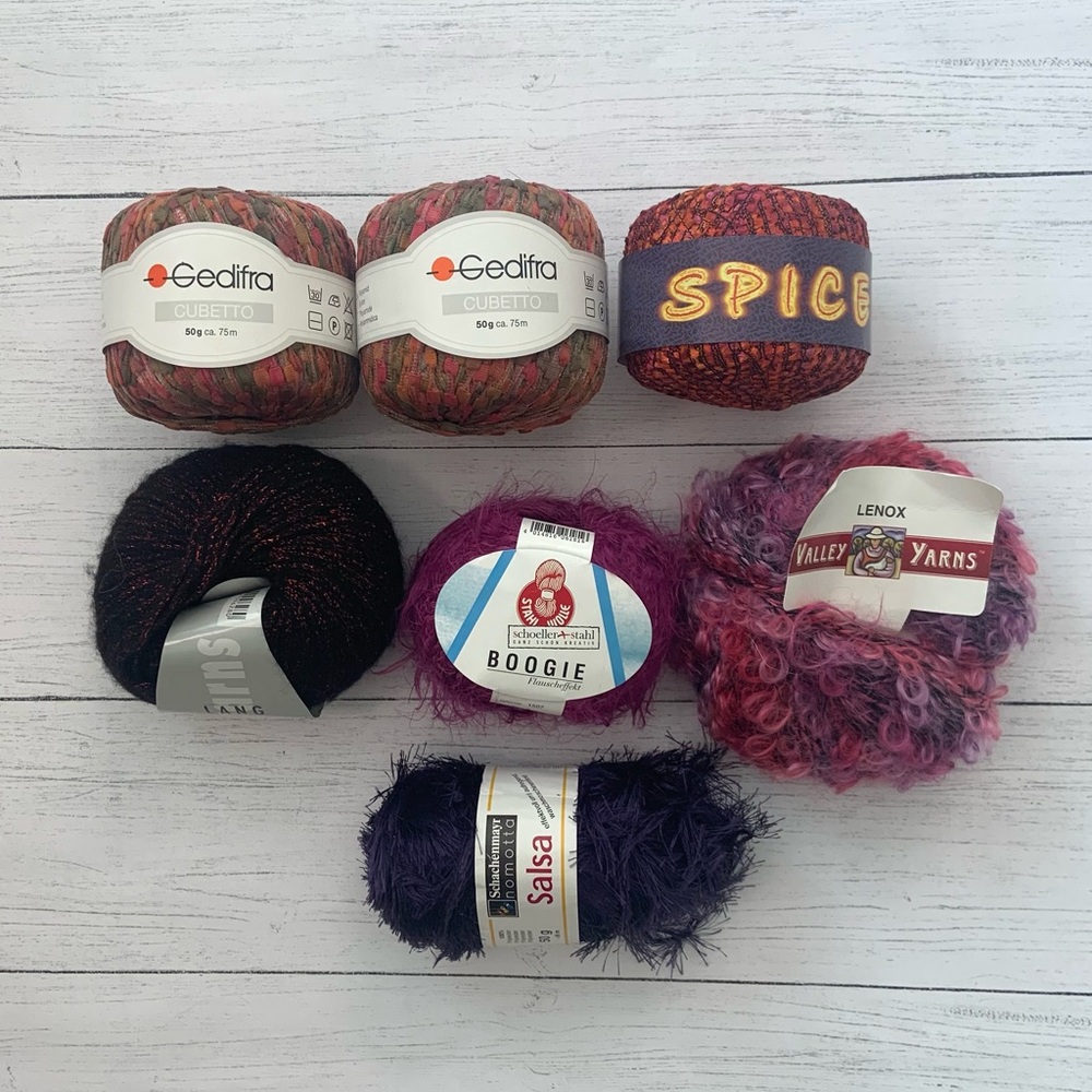 Gedifra, Lang, Valley Yarn Lot Novelty